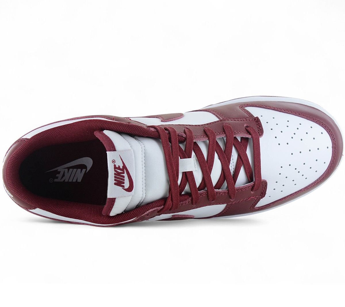 Nike Dunk Low Retro - Herren Sneakers Schuhe Leder Rot-Weiß DD1391-601