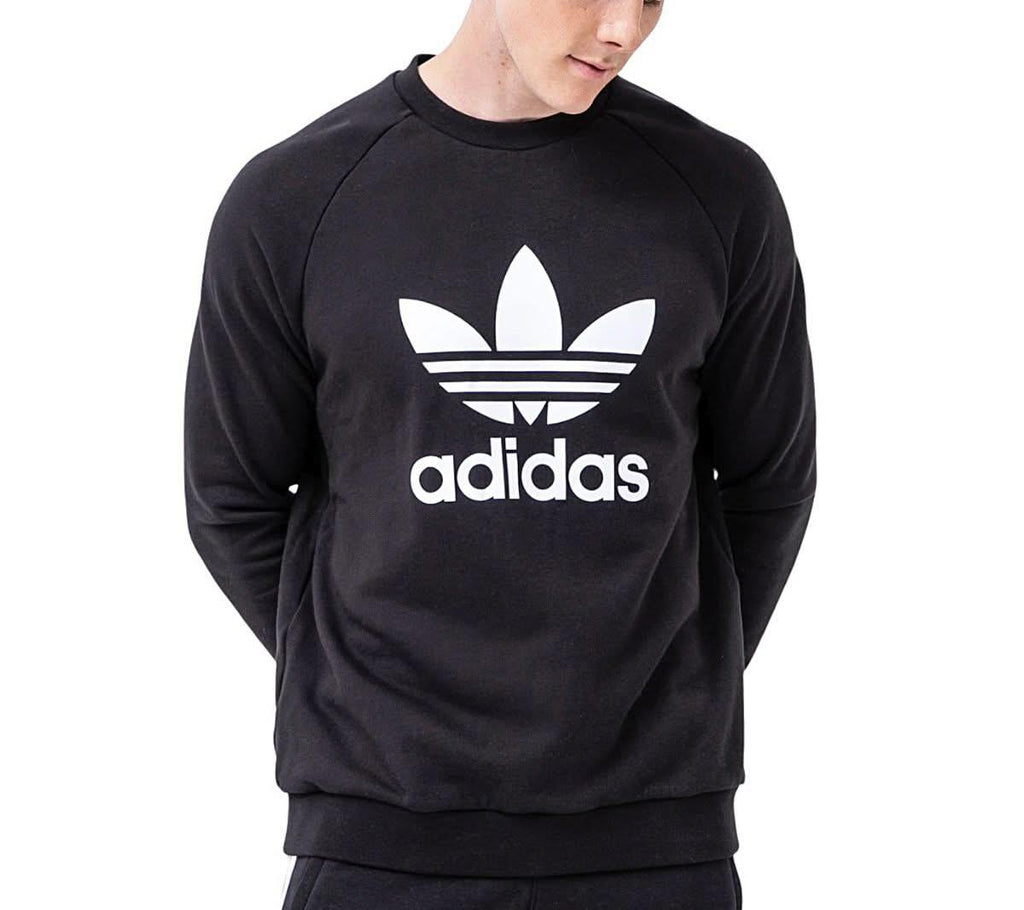 adidas adicolor Classics Trefoil Crew - Herren Pullover Sweatshirt Schwarz H06651