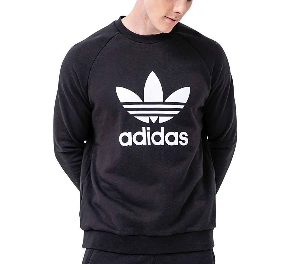 adidas adicolor Classics Trefoil Crew - Herren Pullover Sweatshirt Schwarz H06651