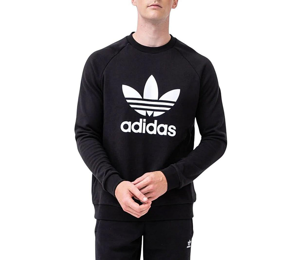 adidas adicolor Classics Trefoil Crew - Herren Pullover Sweatshirt Schwarz H06651