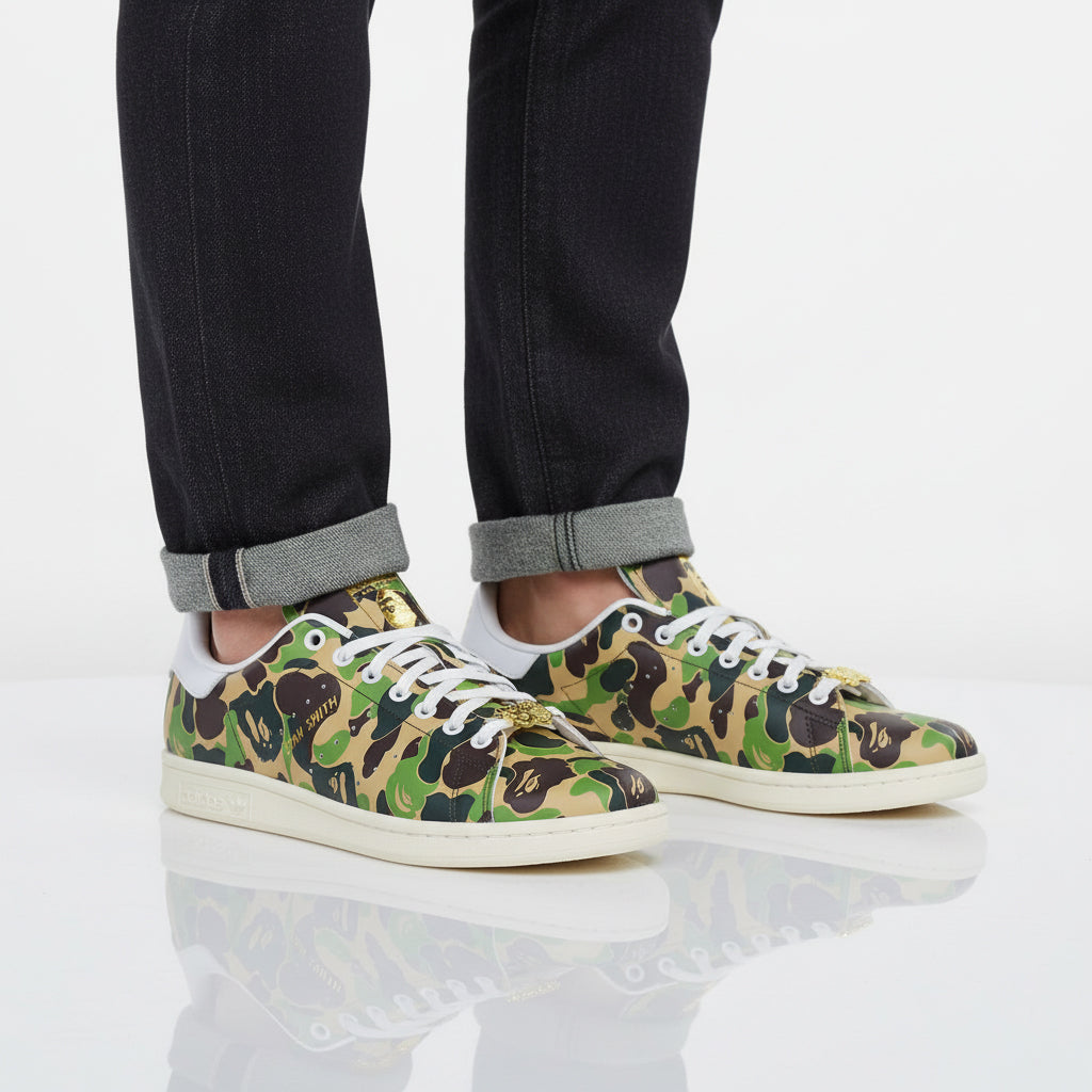 adidas x BAPE - Stan Smith ABC Camo - Herren Schuhe Sneakers Camouflage IG8949