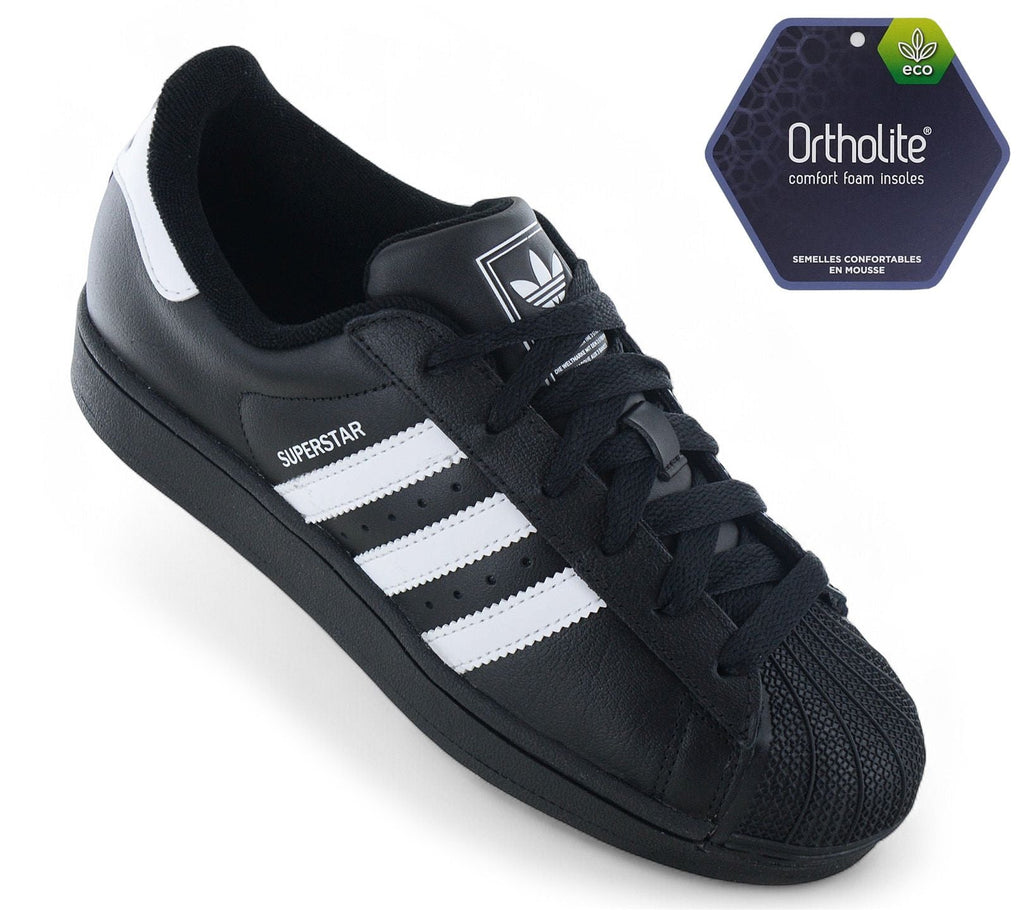 adidas Originals Superstar II - Damen Sneakers Schuhe Schwarz-Weiß JH9977