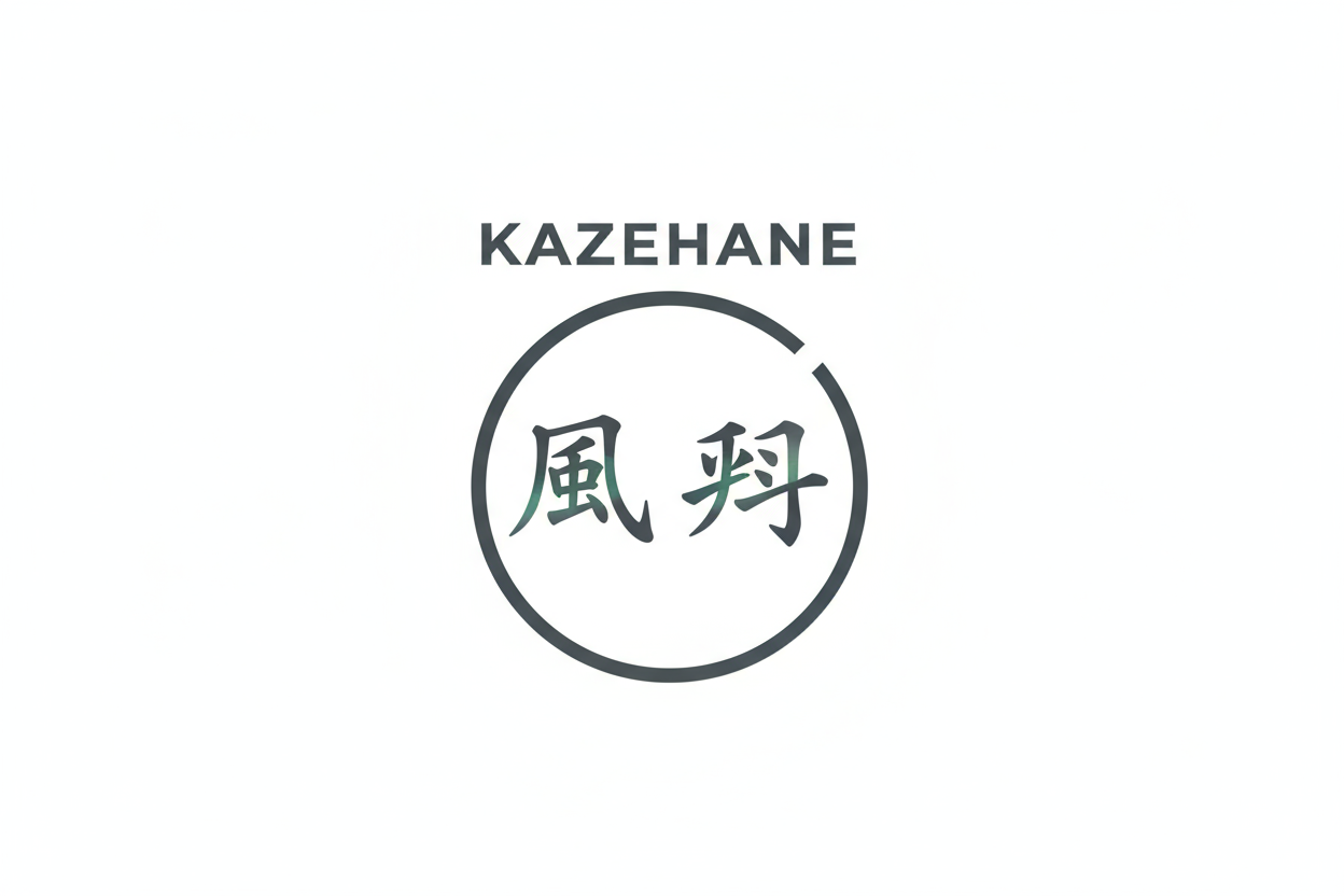 風羽 bitte das als Logo und überschrift KAZEHANE
